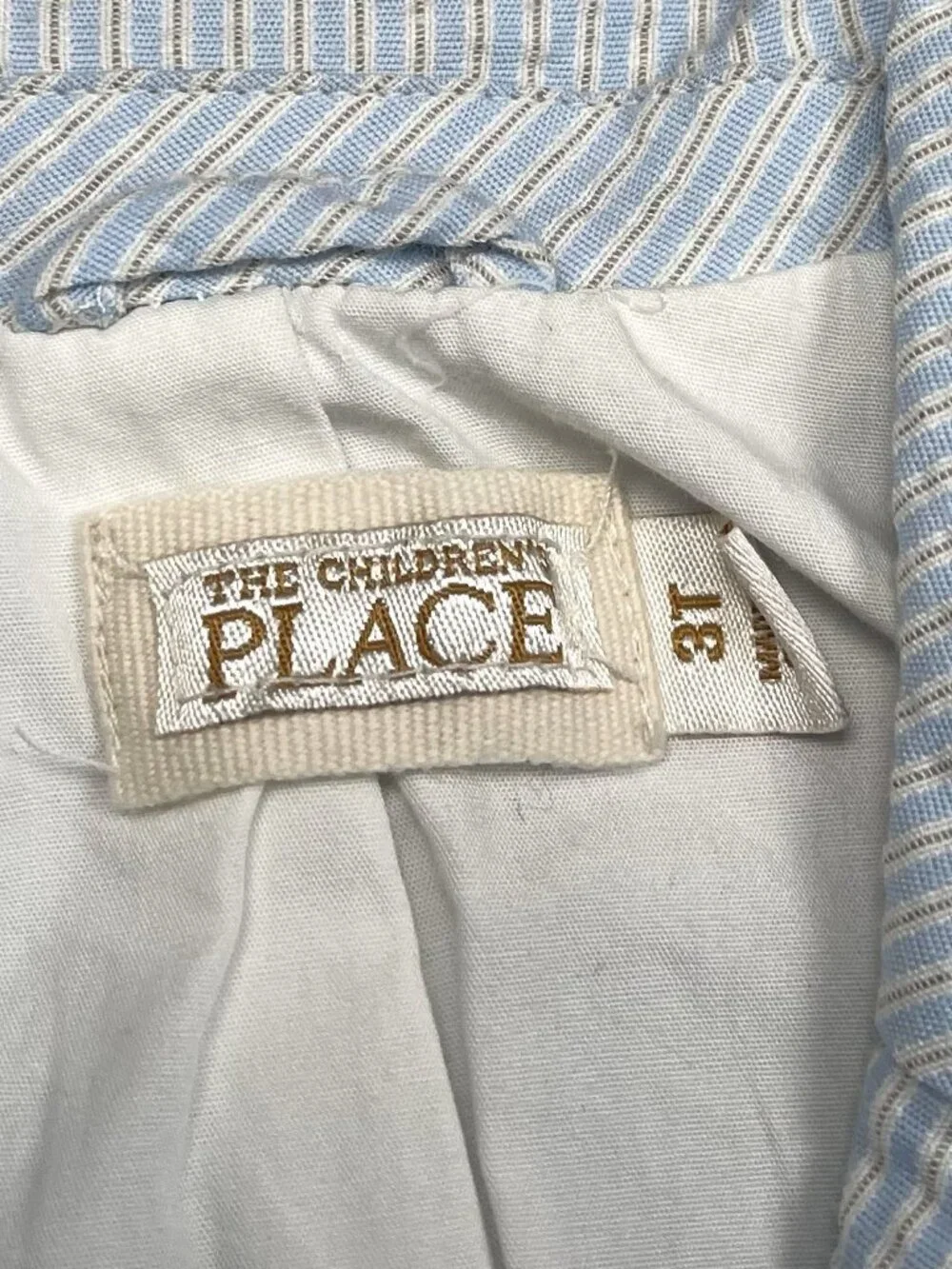 VTG THE CHILDREN'S PLACE TCP Boys 24M 3T Blue Seersucker 2pc SUIT Jacket Pants - Picture 7 of 14